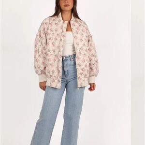 YASMINE QUILTED FLOWER JACKET - OFF WHITE